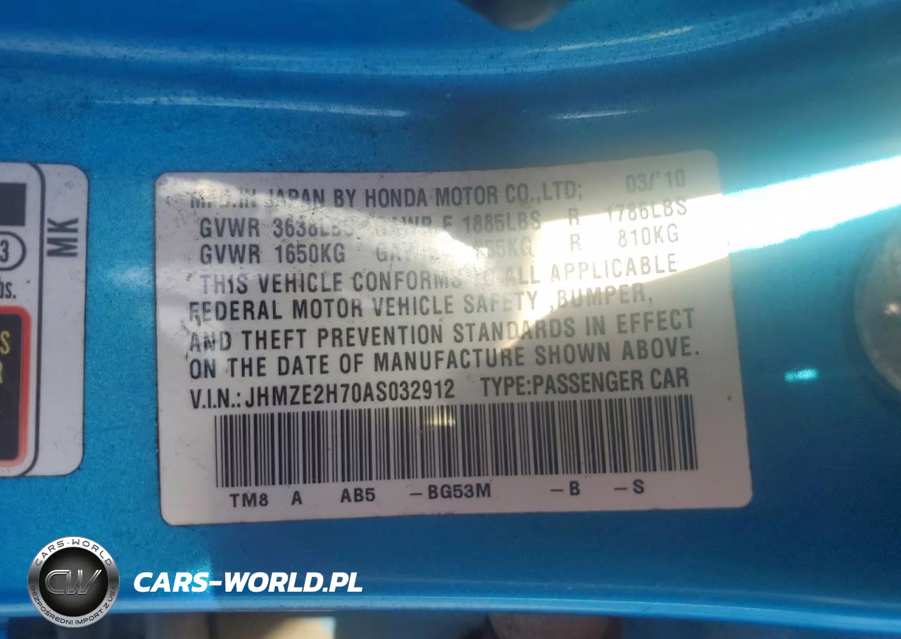 2010 Honda Insight Ex VIN:JHMZE2H70AS032912 - 12