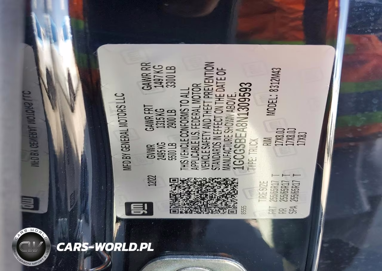 2022 Chevrolet Colorado VIN:1GCGSBEA8N1309593 - 12