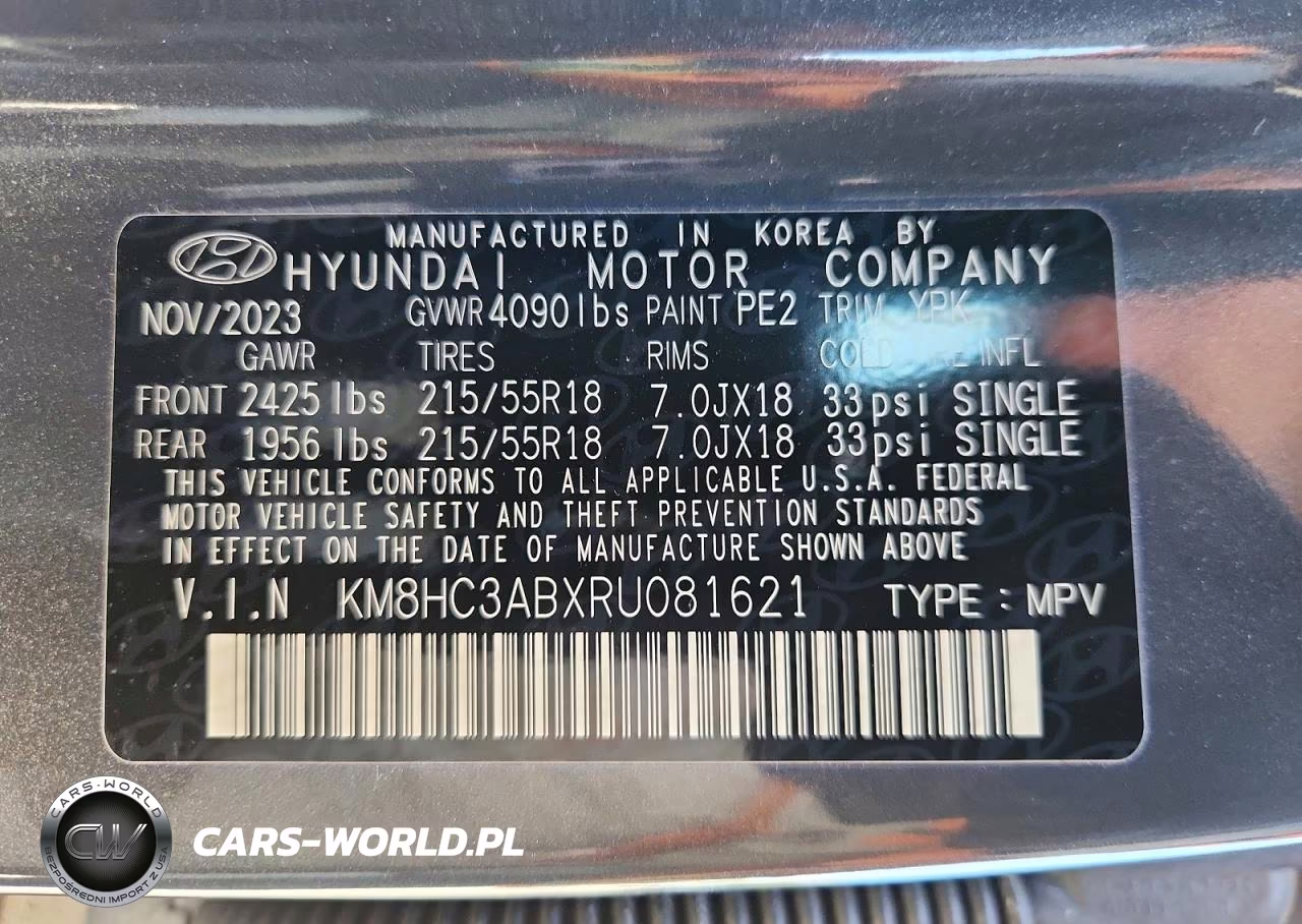 2024 Hyundai Kona Sel VIN:KM8HC3ABXRU081621 - 12