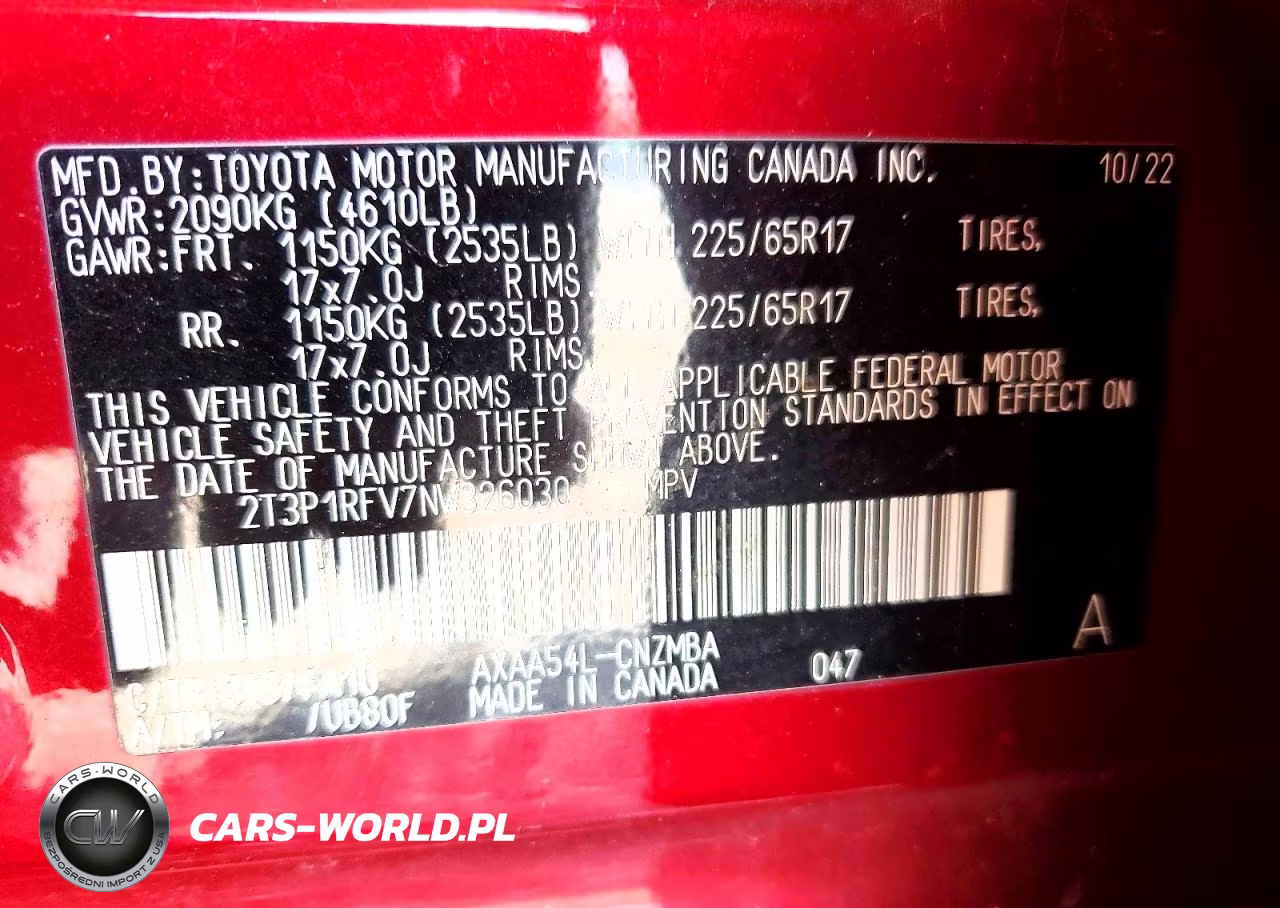 2022 Toyota Rav4 Xle VIN:2T3P1RFV7NW326030 - 13