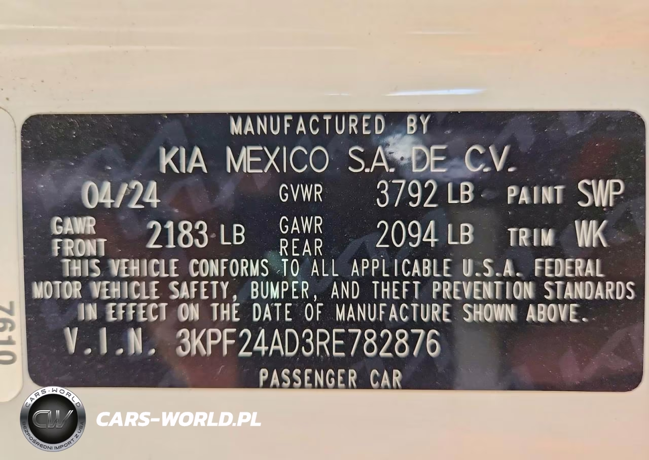 2024 Kia Forte Lxs VIN:3KPF24AD3RE782876 - 13