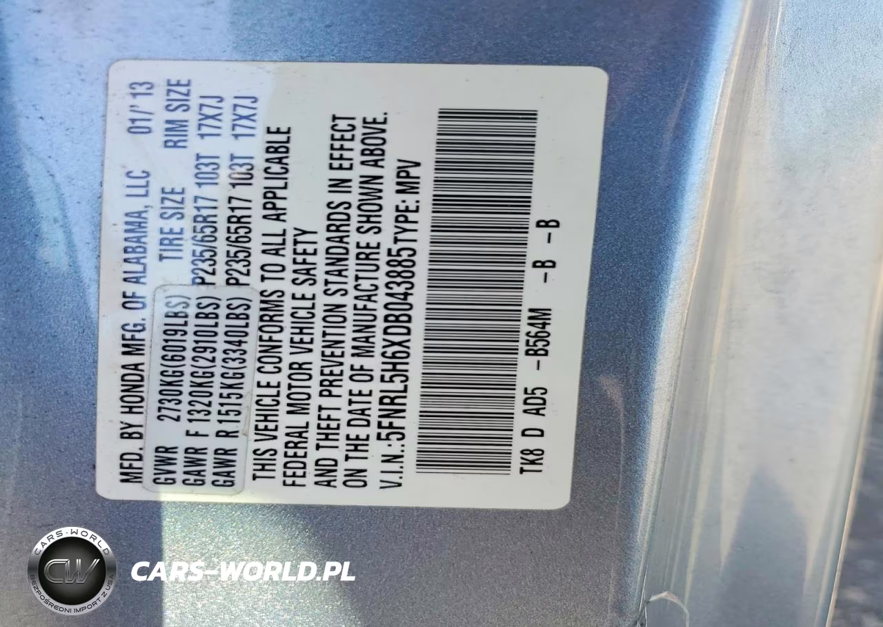 2013 Honda Odyssey Exl VIN:5FNRL5H6XDB043885 - 13