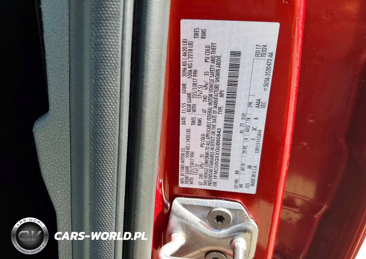 2016 Ford Escape Se VIN:1FMCU0GXXGUB60843 - 13