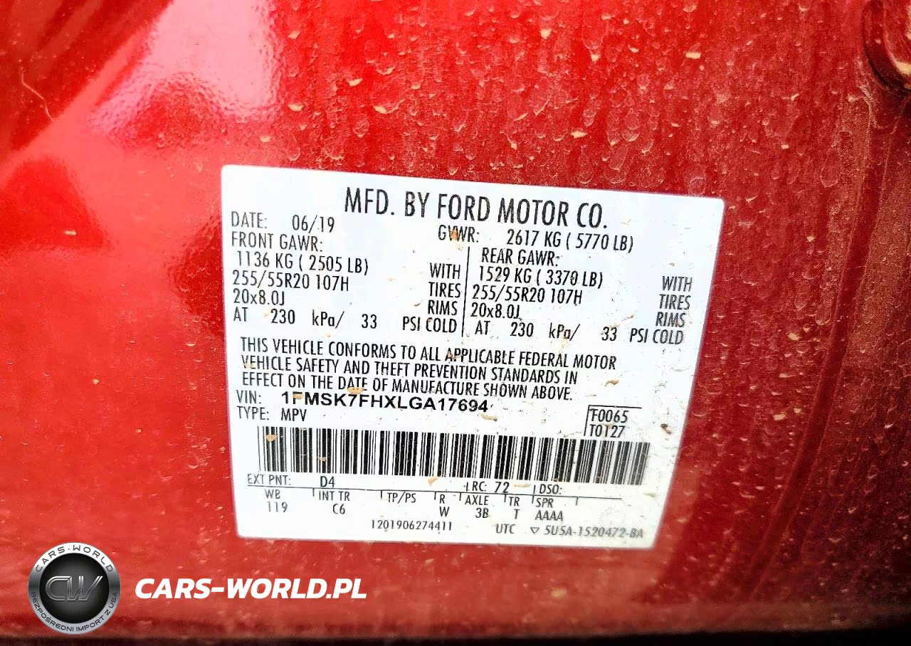 2020 Ford Explorer Limited VIN:1FMSK7FHXLGA17694 - 13