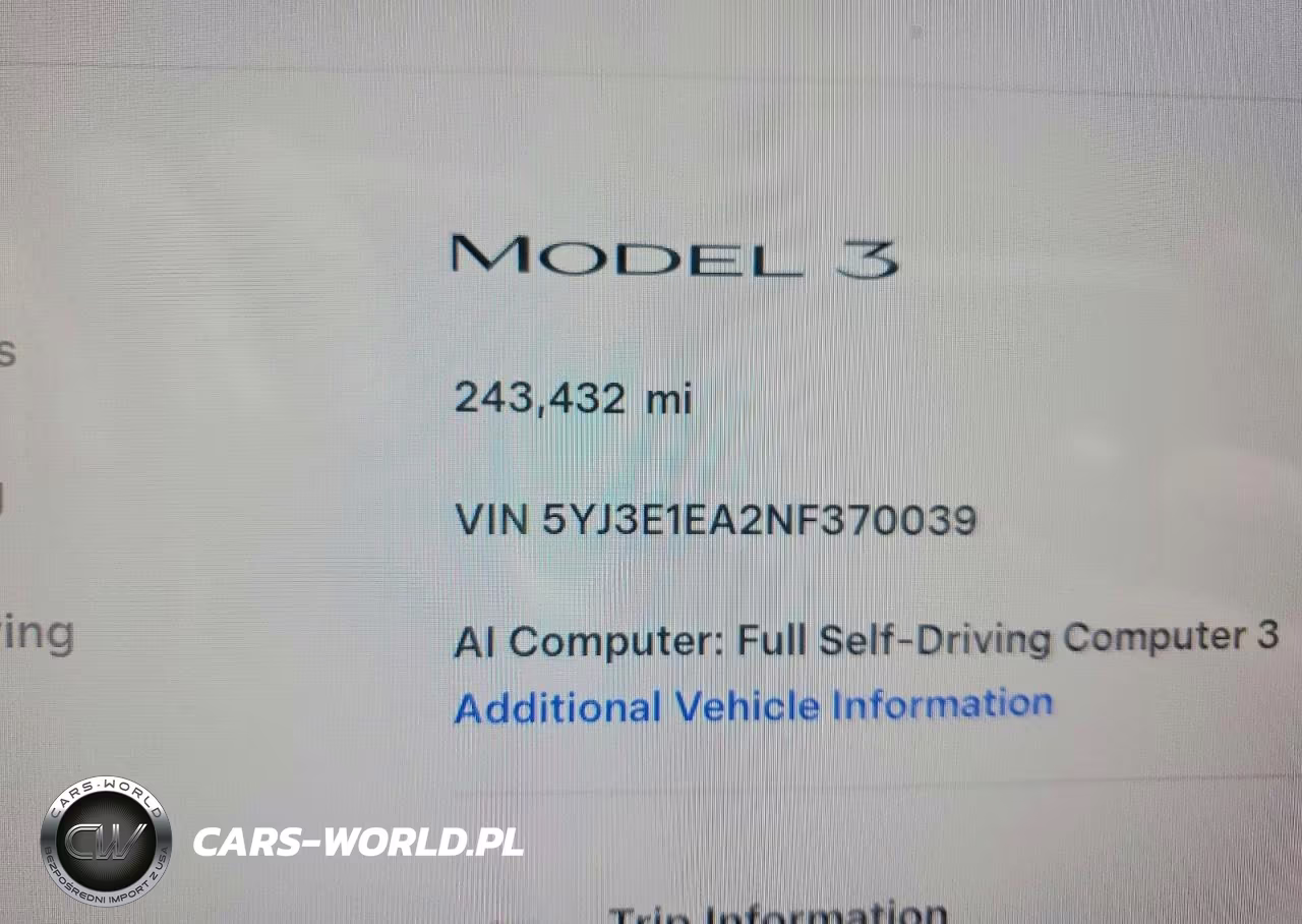 2022 Tesla Model 3 VIN:5YJ3E1EA2NF370039 - 9