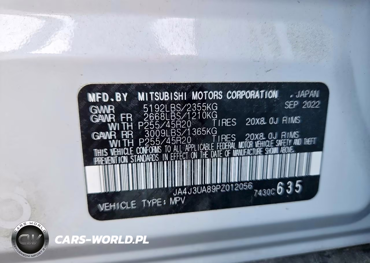 2023 Mitsubishi Outlander Se VIN:JA4J3UA89PZ012056 - 12