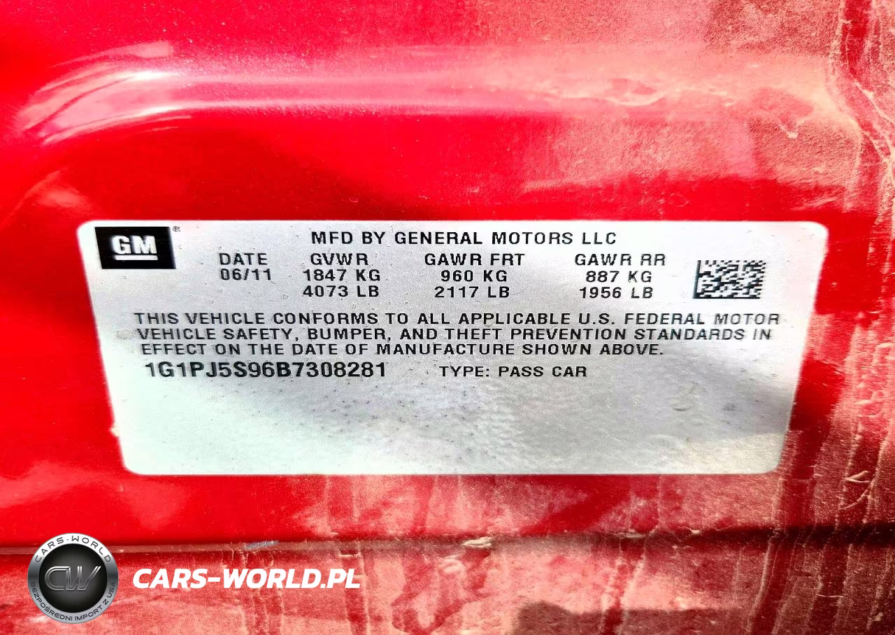 2011 Chevrolet Cruze Eco VIN:1G1PJ5S96B7308281 - 12