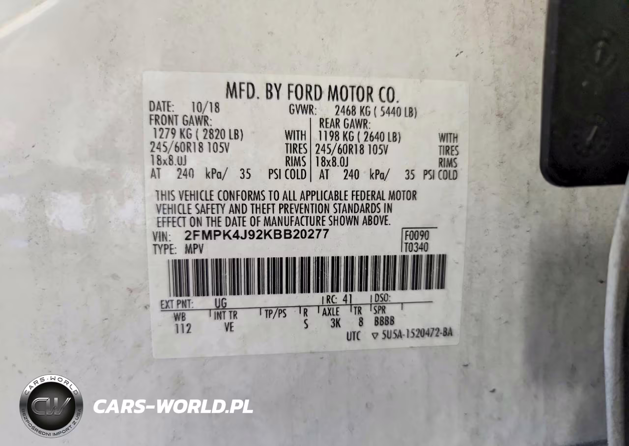2019 FORD EDGE SEL VIN:2FMPK4J92KBB20277 - 14