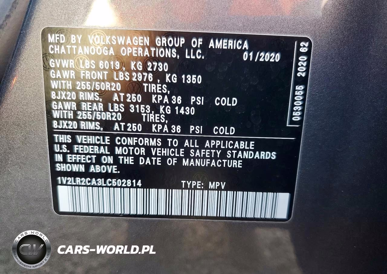 2020 Volkswagen Atlas Se VIN:1V2LR2CA3LC502814 - 14