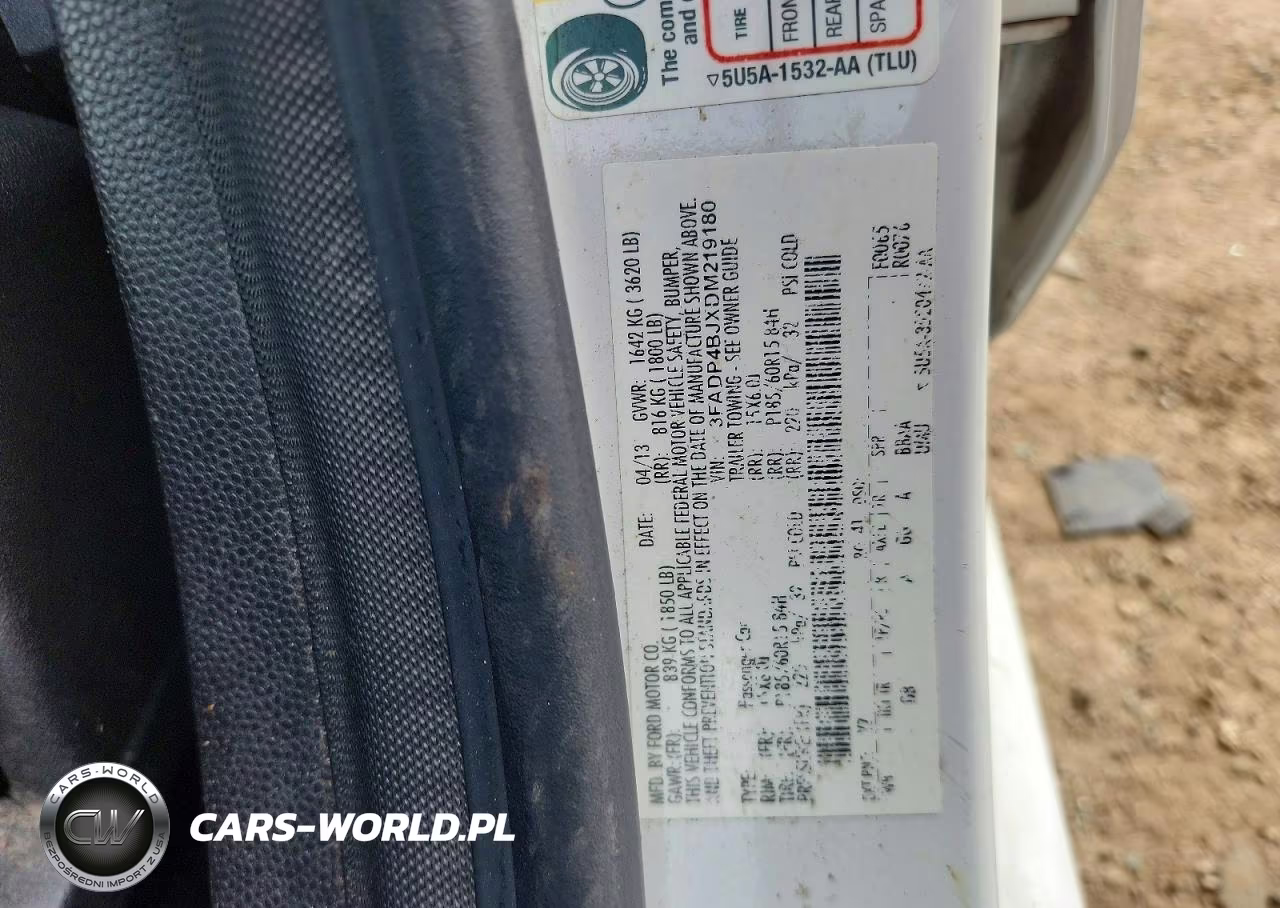 2013 Ford Fiesta Se VIN:3FADP4BJXDM219180 - 12