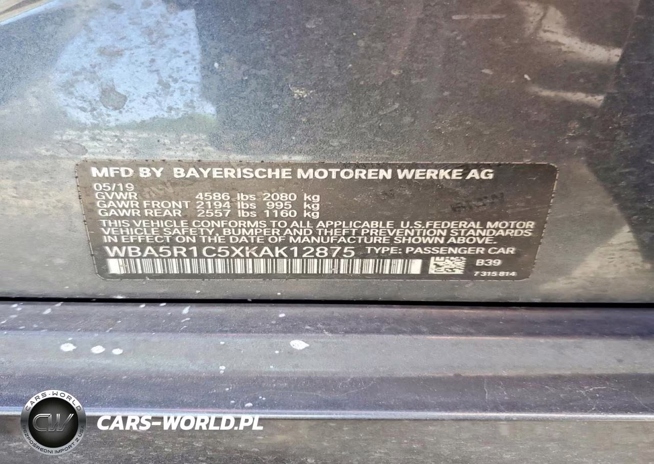 2019 BMW 330I VIN:WBA5R1C5XKAK12875 - 12