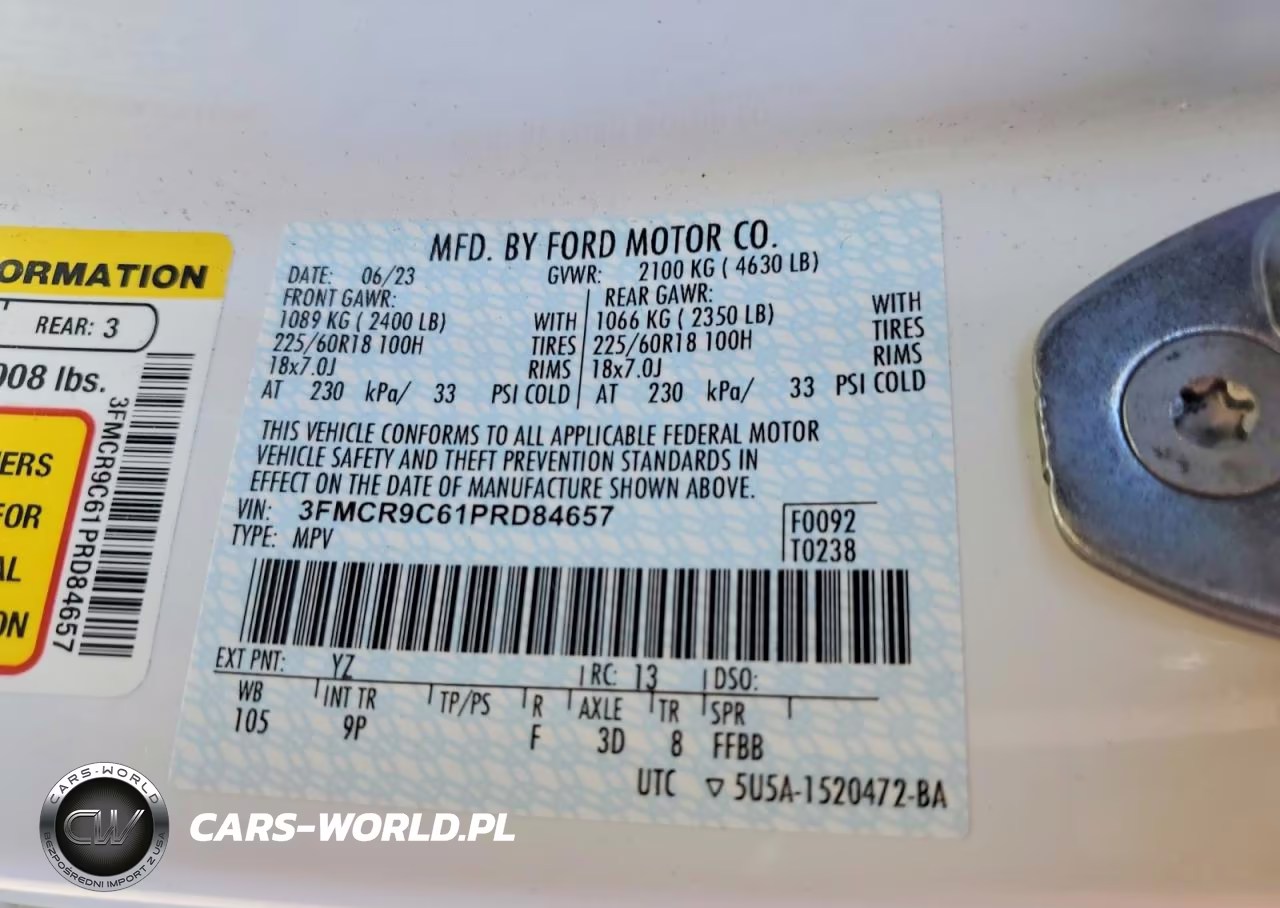 2023 Ford Bronco Sport Outer Banks VIN:3FMCR9C61PRD84657 - 13