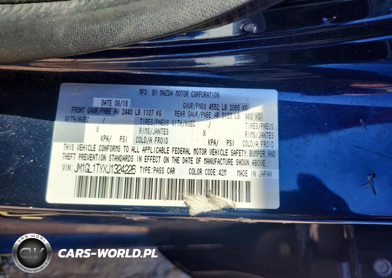 2018 Mazda 6 Grand Touring VIN:JM1GL1TYXJ1324226 - 12