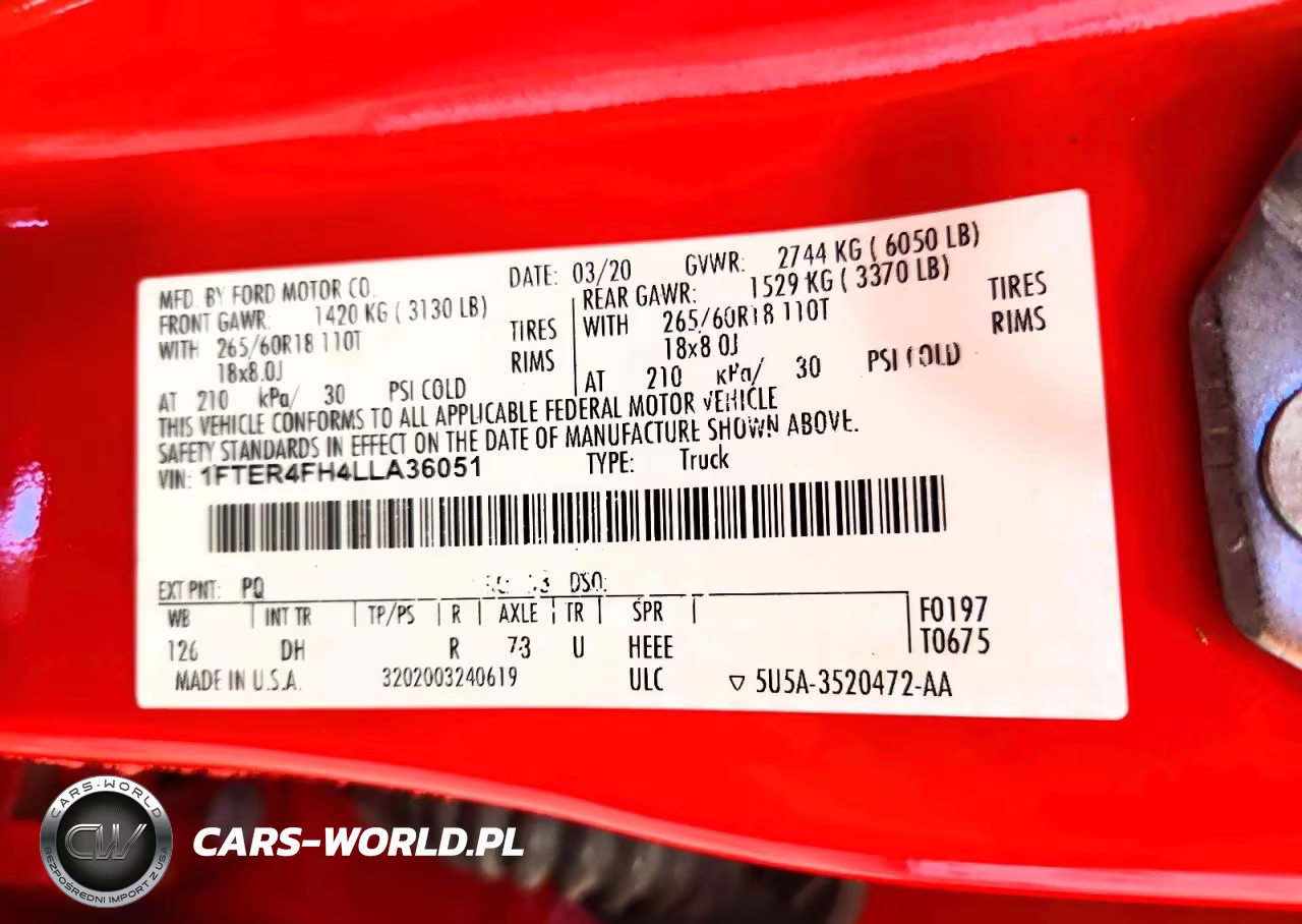 2020 Ford Ranger Xl VIN:1FTER4FH4LLA36051 - 12