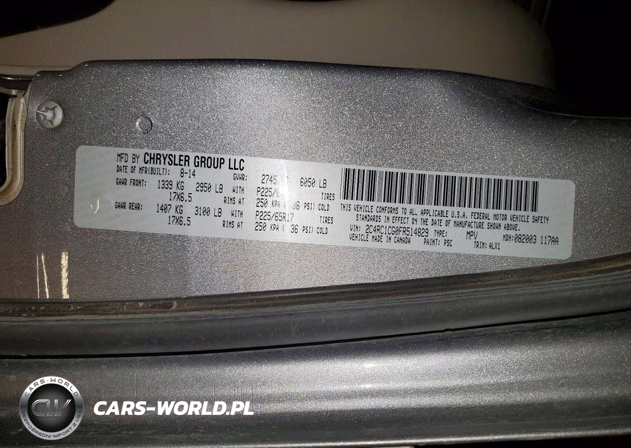 2015 Chrysler Town & Country Touring L VIN:2C4RC1CG0FR514829 - 13