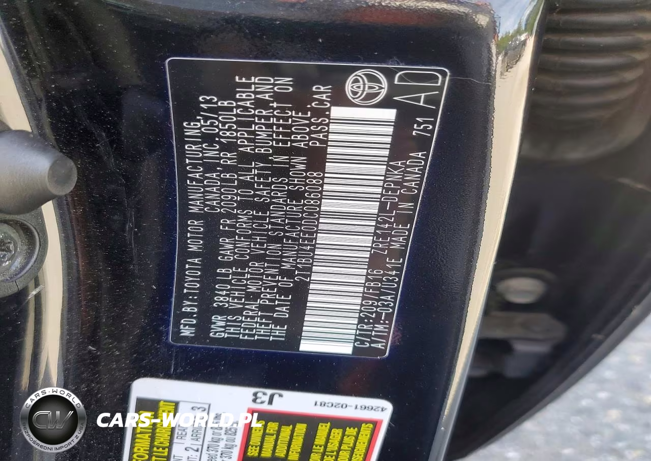 2013 Toyota Corolla Le VIN:2T1BU4EE0DC086088 - 13