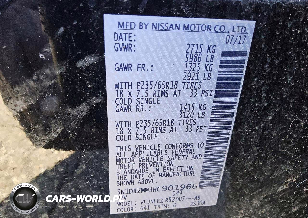 2017 Nissan Pathfinder Sv VIN:5N1DR2MM3HC901966 - 13