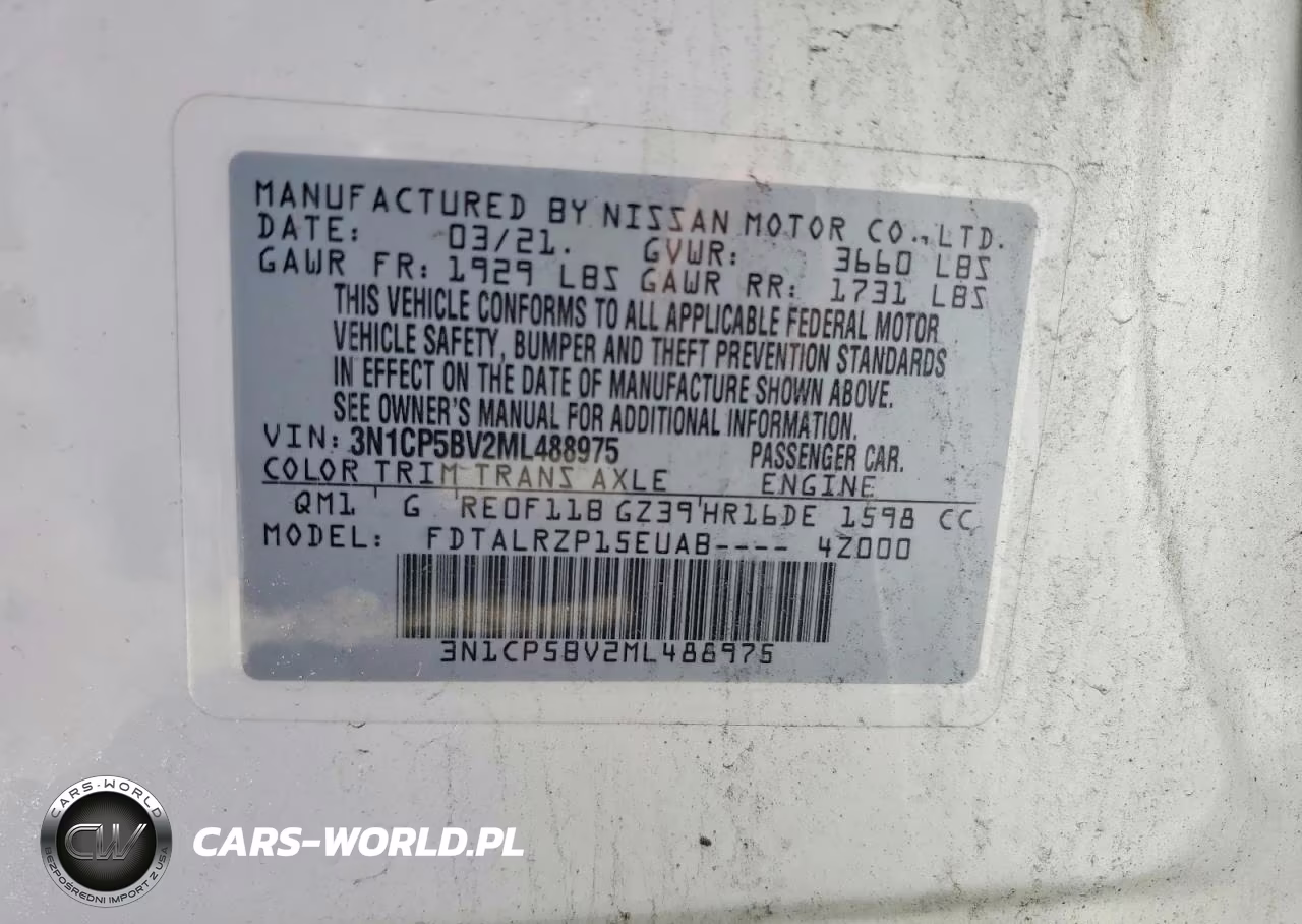 2021 Nissan Kicks S VIN:3N1CP5BV3ML539397 - 13