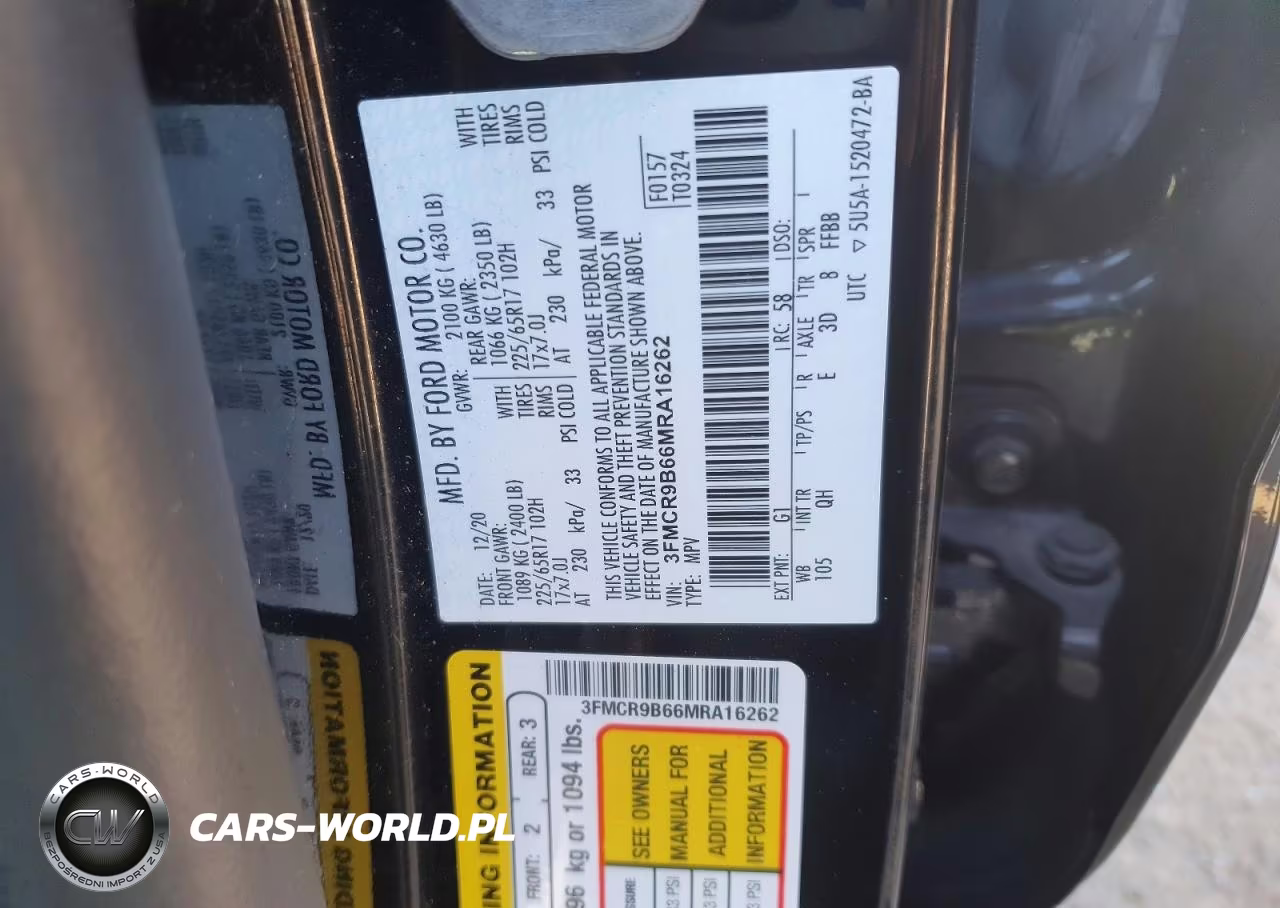 2021 Ford Bronco Sport Big Bend VIN:3FMCR9B66MRA16262 - 12