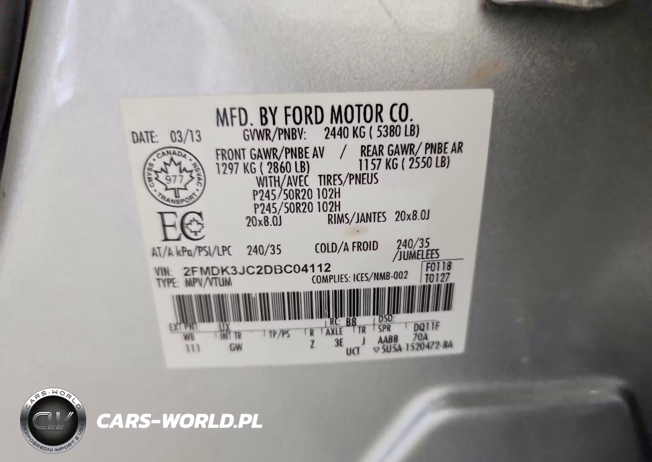 2013 Ford Edge Sel VIN:2FMDK3JC2DBC04112 - 13
