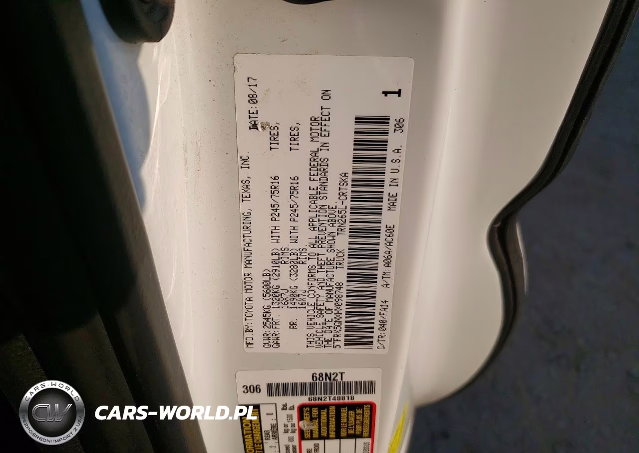 2017 Toyota Tacoma Sr VIN:5TFRX5GNXHX098748 - 12