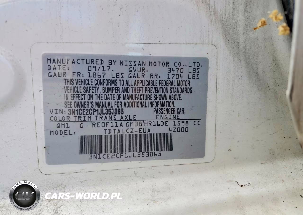 2018 Nissan Versa Note S VIN:3N1CE2CP1JL353065 - 12