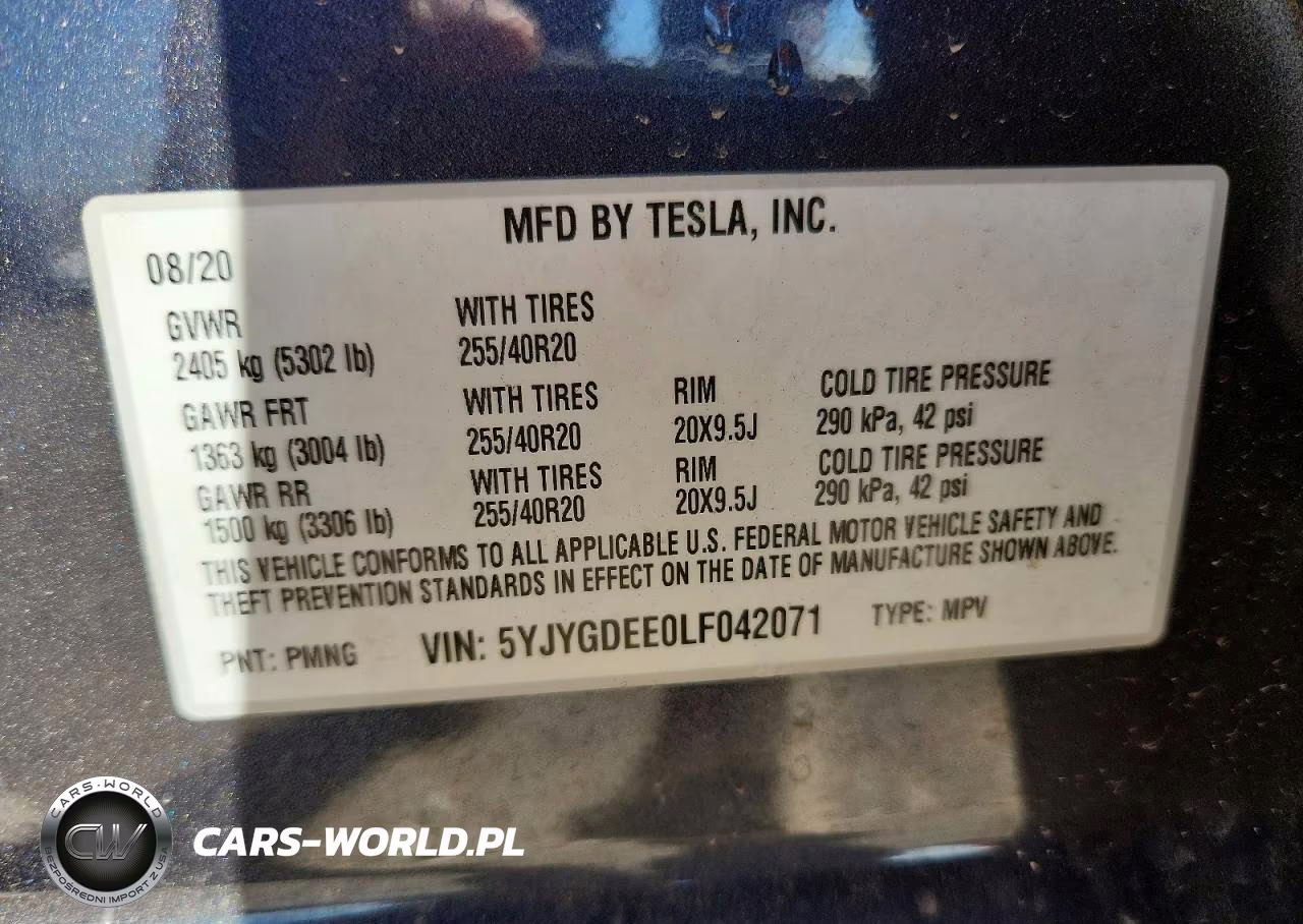 2020 Tesla Model Y VIN:5YJYGDEE0LF042071 - 13