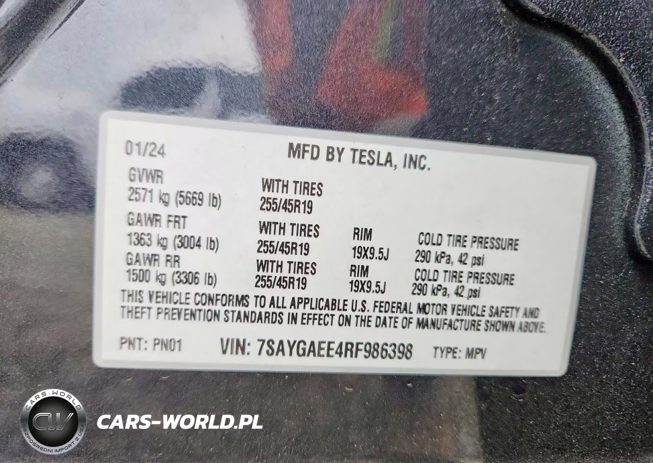 2024 Tesla Model Y VIN:7SAYGAEE4RF986398 - 14