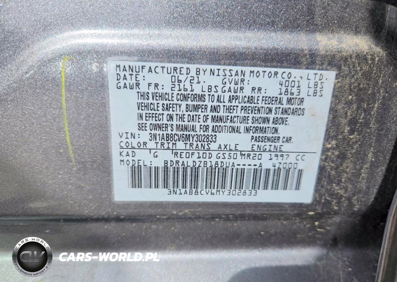 2021 Nissan Sentra Sv VIN:3N1AB8CV6MY302833 - 12