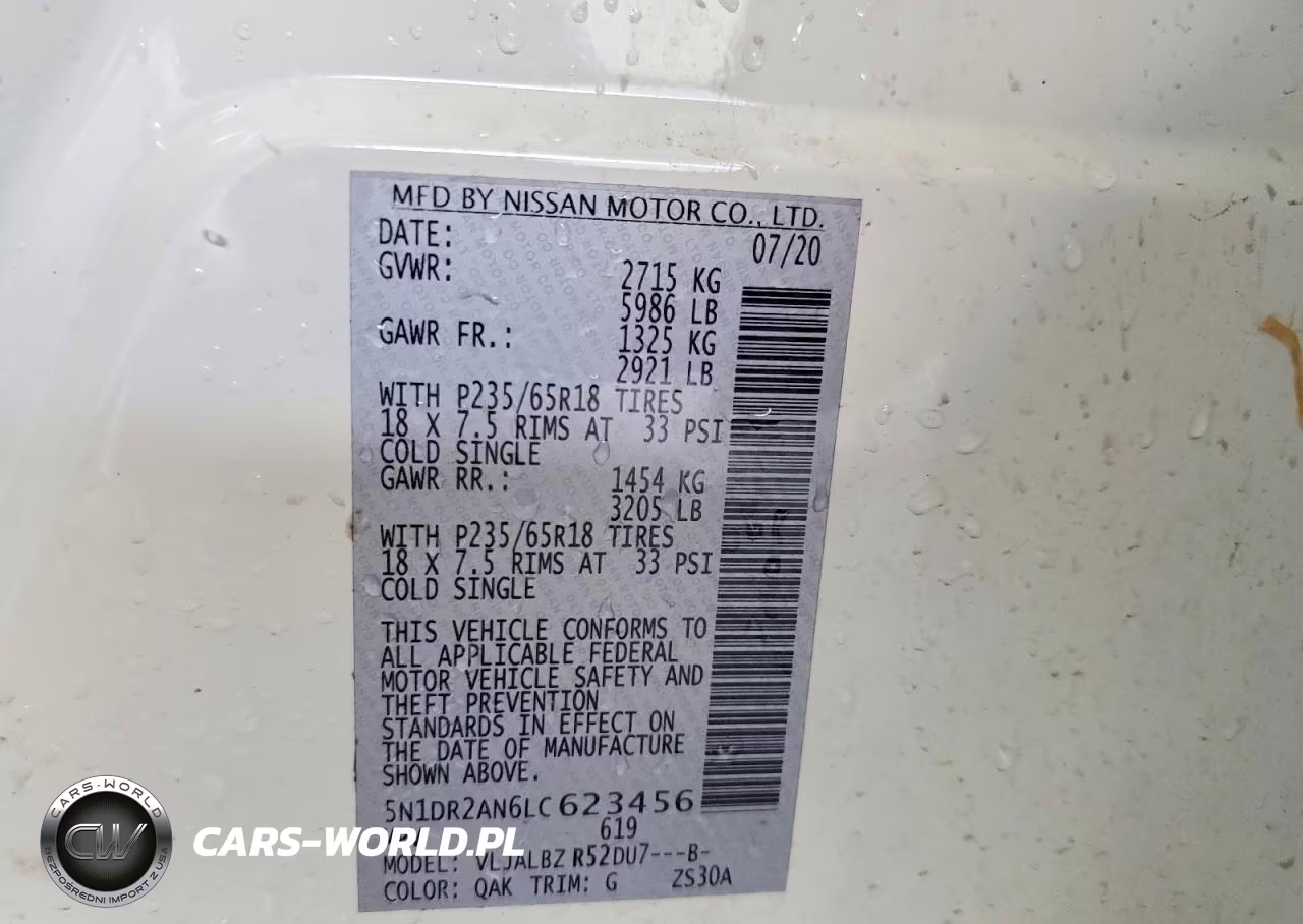 2020 Nissan Pathfinder S VIN:5N1DR2AN6LC623456 - 12