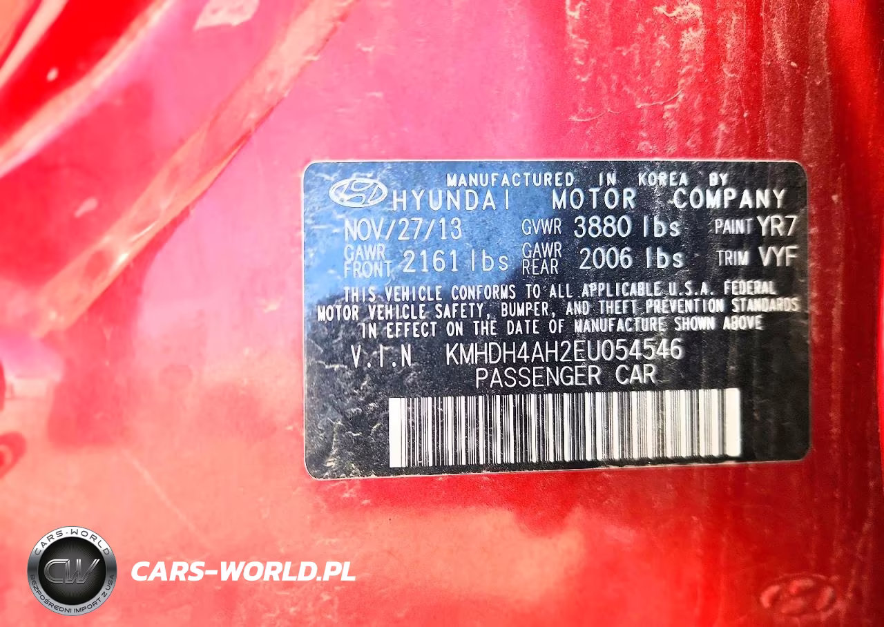 2014 Hyundai Elantra Sport VIN:KMHDH4AH2EU054546 - 13