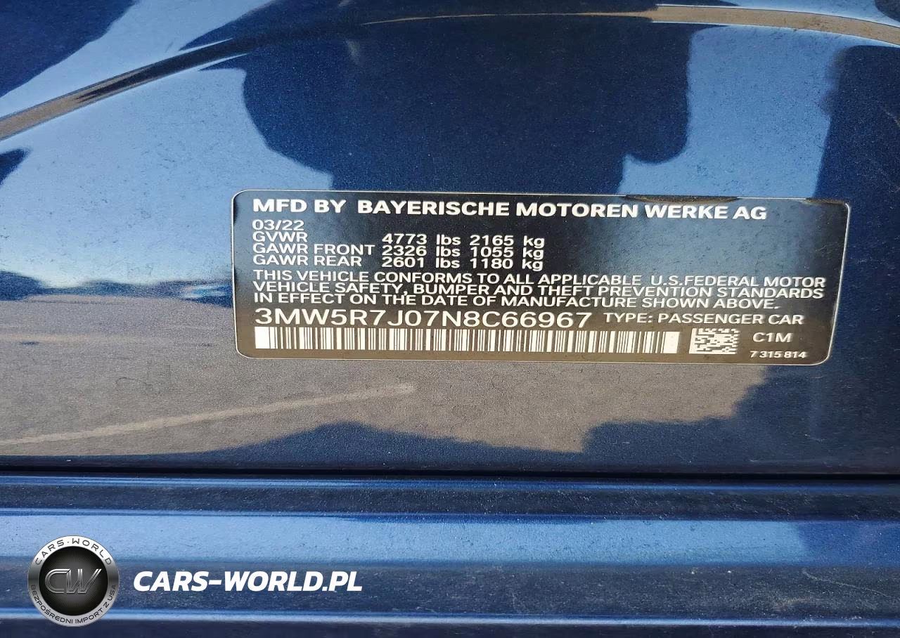 2022 BMW 330Xi VIN:3MW5R7J07N8C66967 - 12