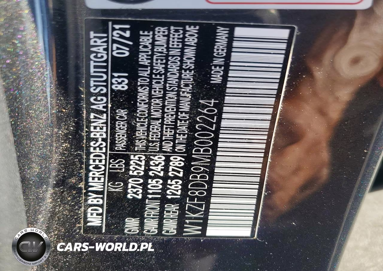 2021 Mercedes-Benz E 350 VIN:W1KZF8DB9MB002264 - 12