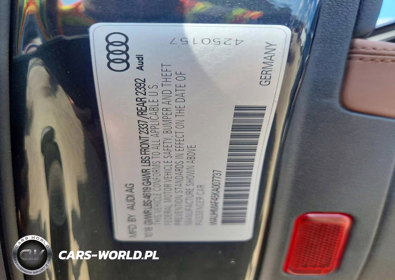 2019 Audi A4 Premium Plus VIN:WAUHMAF45KA007737 - 12