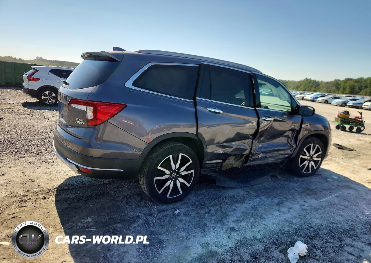 2021 Honda Pilot Elite VIN:5FNYF6H07MB000741 - 3