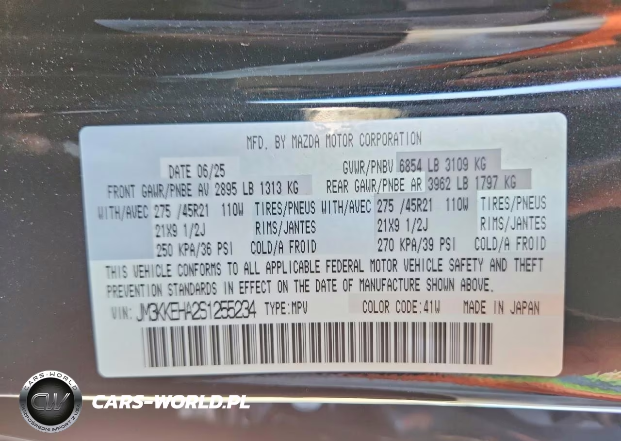2025 Mazda Cx-90 Premium Plus VIN:JM3KKEHA2S1255234 - 13