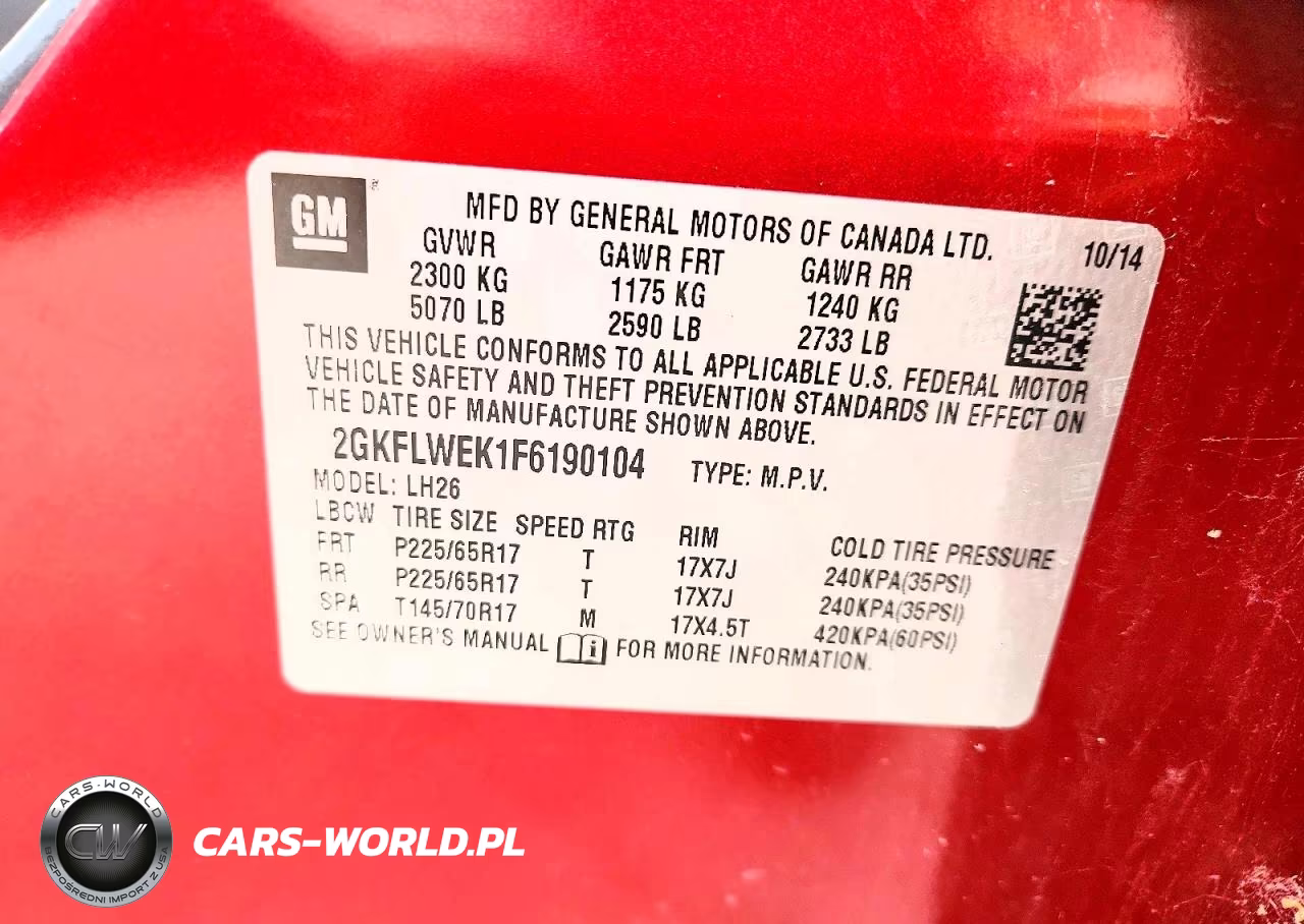 2015 GMC Terrain Sle VIN:2GKFLWEK1F6190104 - 13