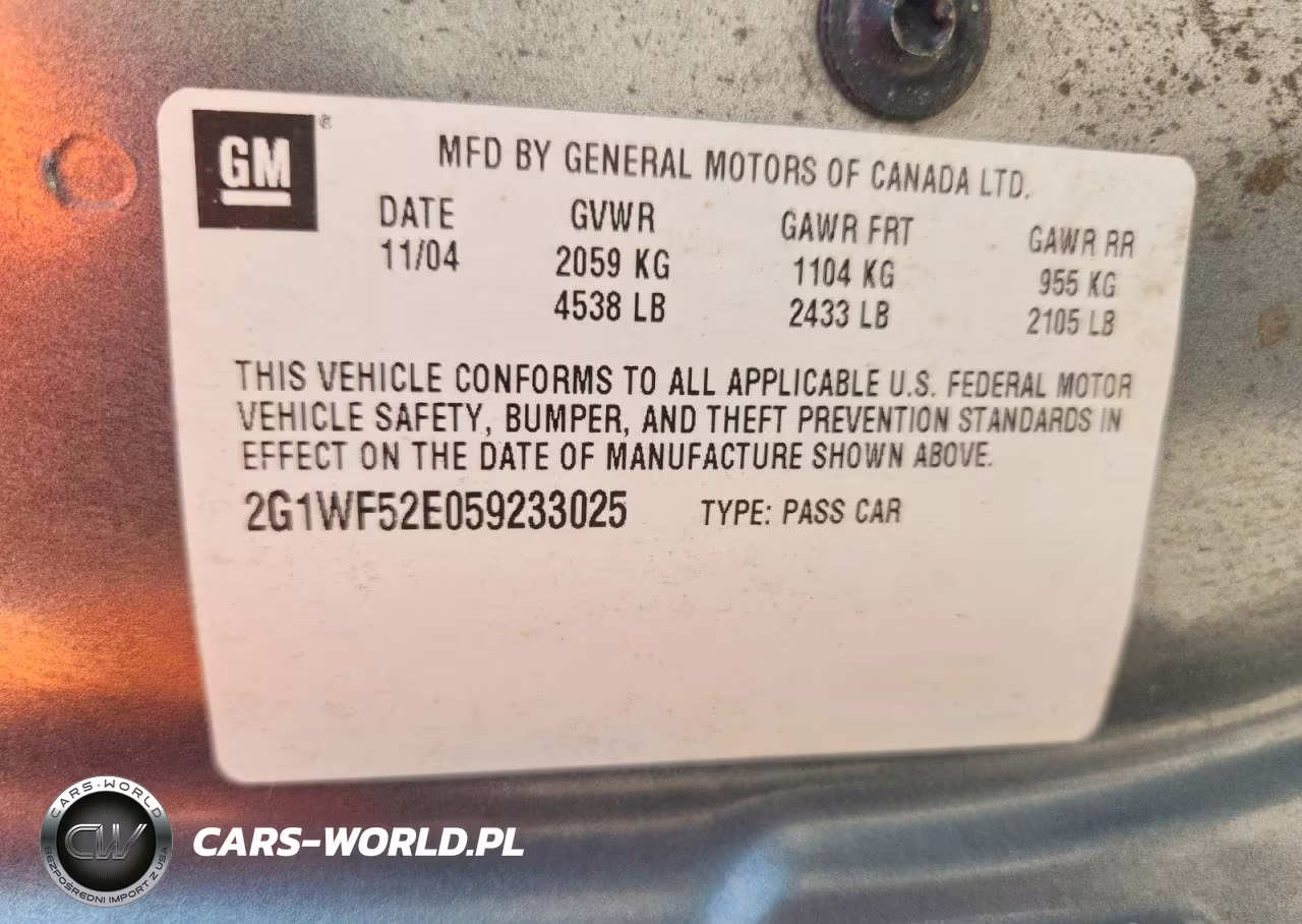 2005 Chevrolet Impala VIN:2G1WF52E059233025 - 13