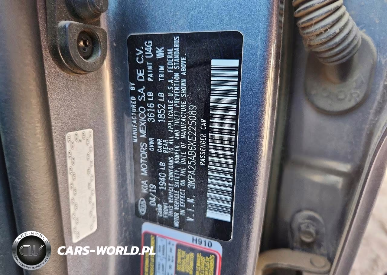 2019 Kia Rio S VIN:3KPA25AB6KE225089 - 12