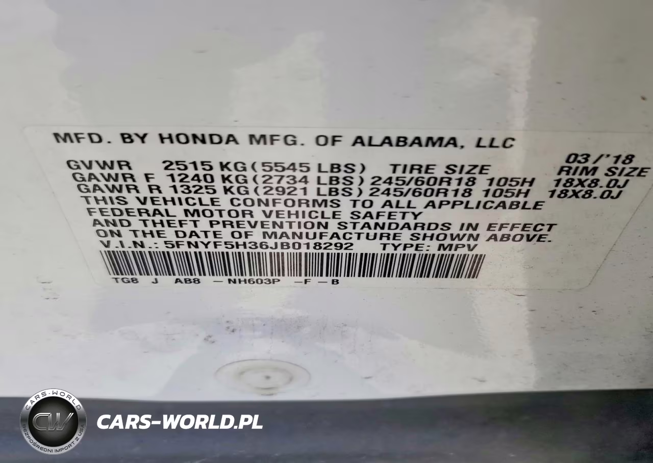 2018 Honda Pilot Ex VIN:5FNYF5H36JB018292 - 14
