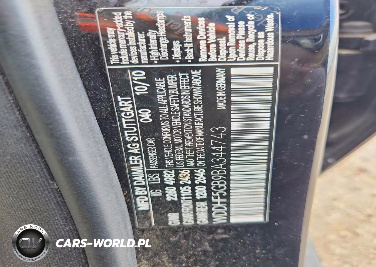 2011 Mercedes-Benz E 350 VIN:WDDHF5GB9BA344743 - 12