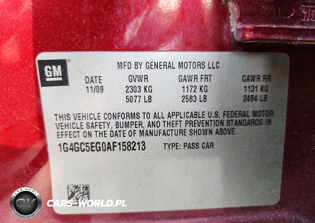 2010 Buick Lacrosse Cxl VIN:1G4GC5EG0AF158213 - 12