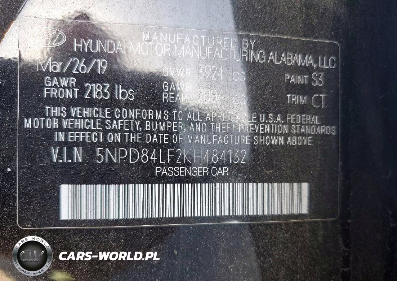 2019 Hyundai Elantra Limited VIN:5NPD84LF2KH484132 - 13