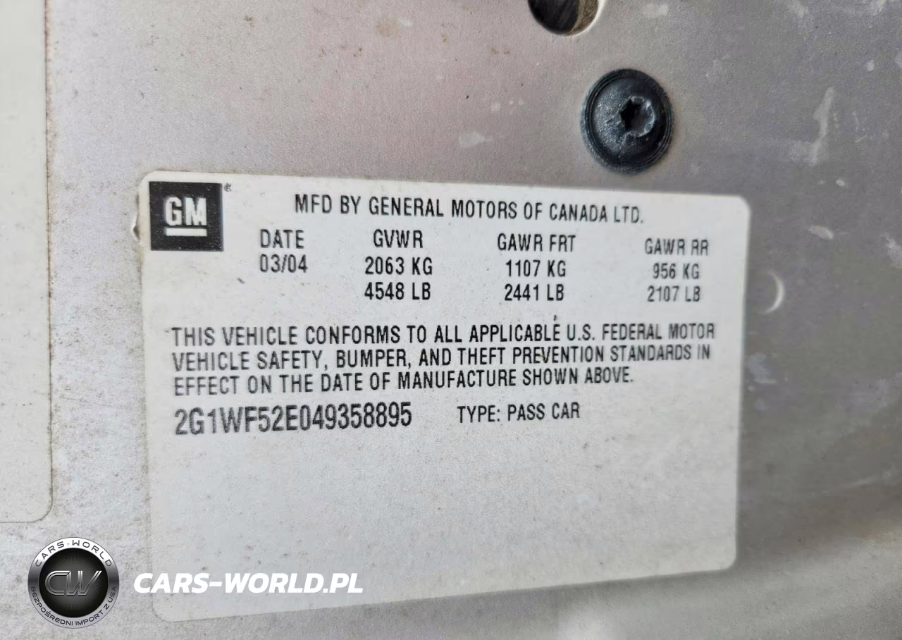 2004 Chevrolet Impala VIN:2G1WF52E049358895 - 12