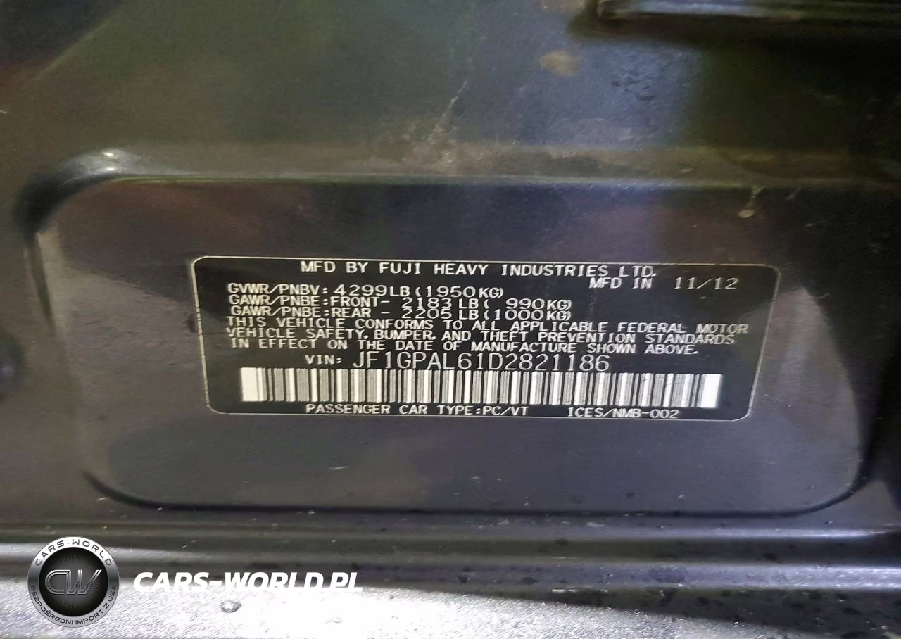 2013 Subaru Impreza Sport Premium VIN:JF1GPAL61D2821186 - 12
