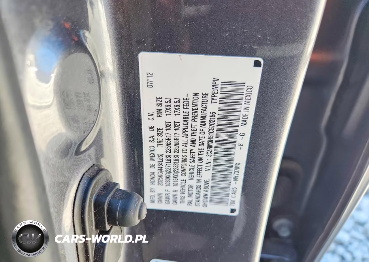 2012 Honda Cr-V Ex VIN:3CZRM3H51CG702156 - 13