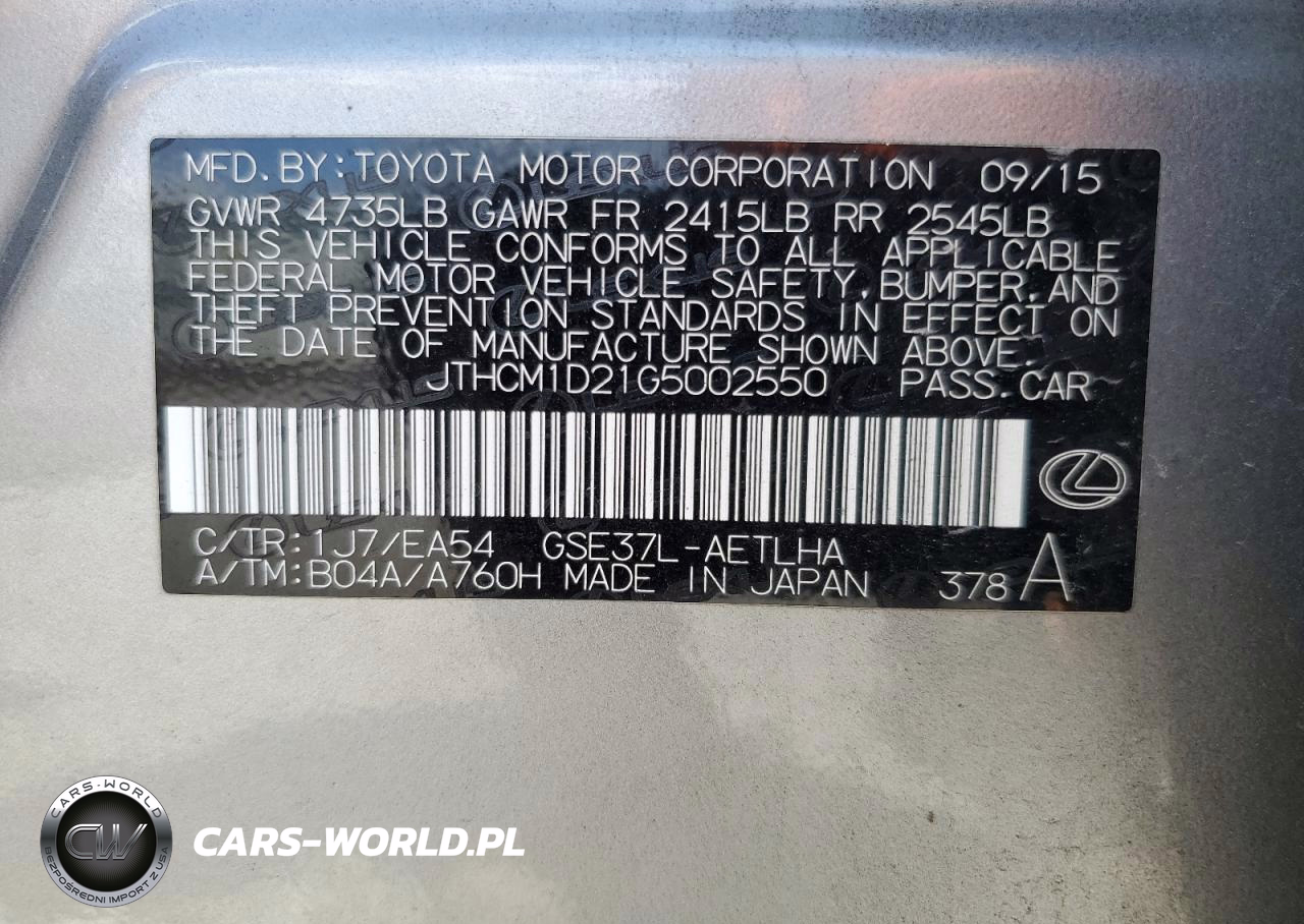 2016 Lexus Is 300 VIN:JTHCM1D21G5002550 - 12