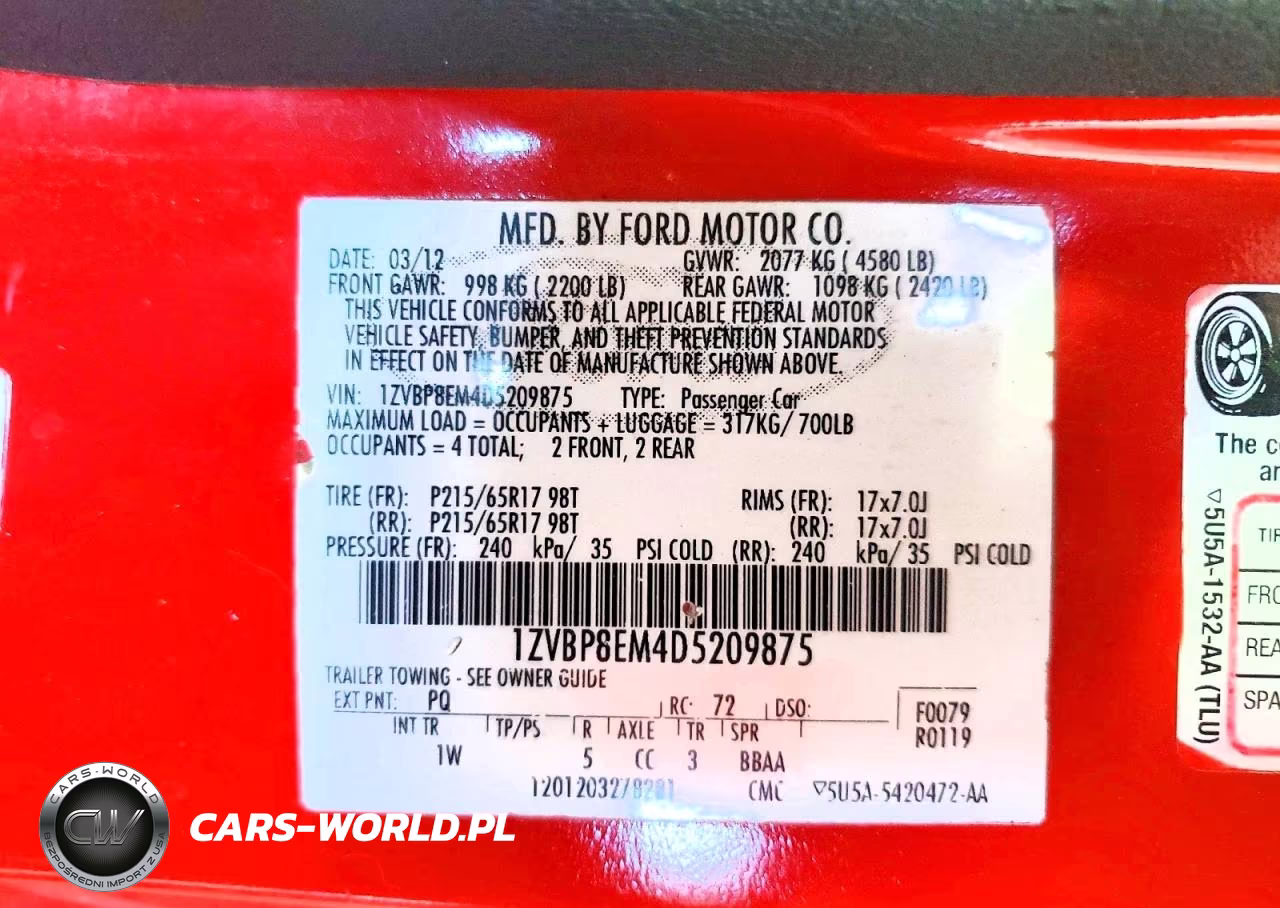 2013 Ford Mustang VIN:1ZVBP8EM4D5209875 - 12
