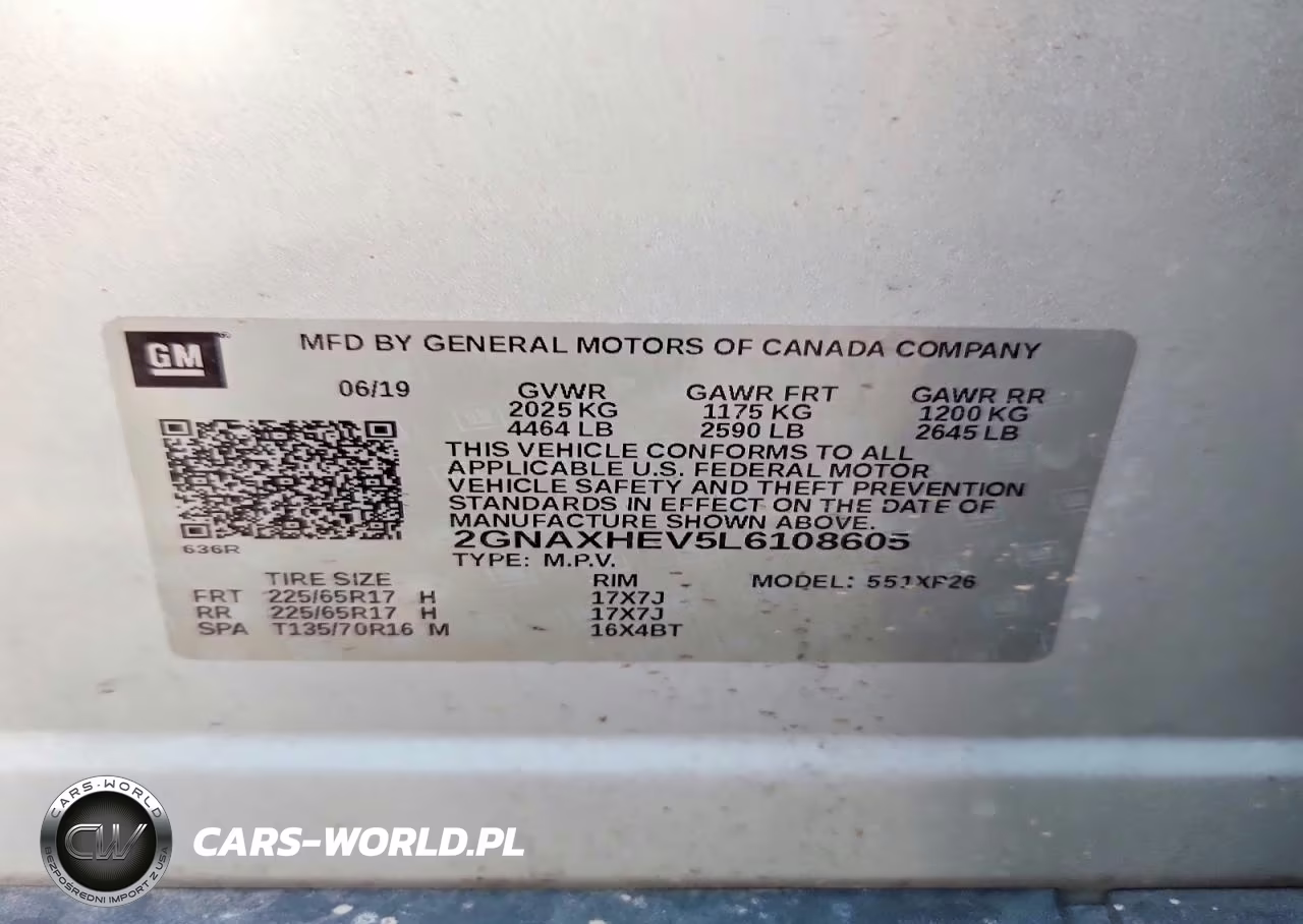 2020 Chevrolet Equinox Ls VIN:2GNAXHEV5L6108605 - 13