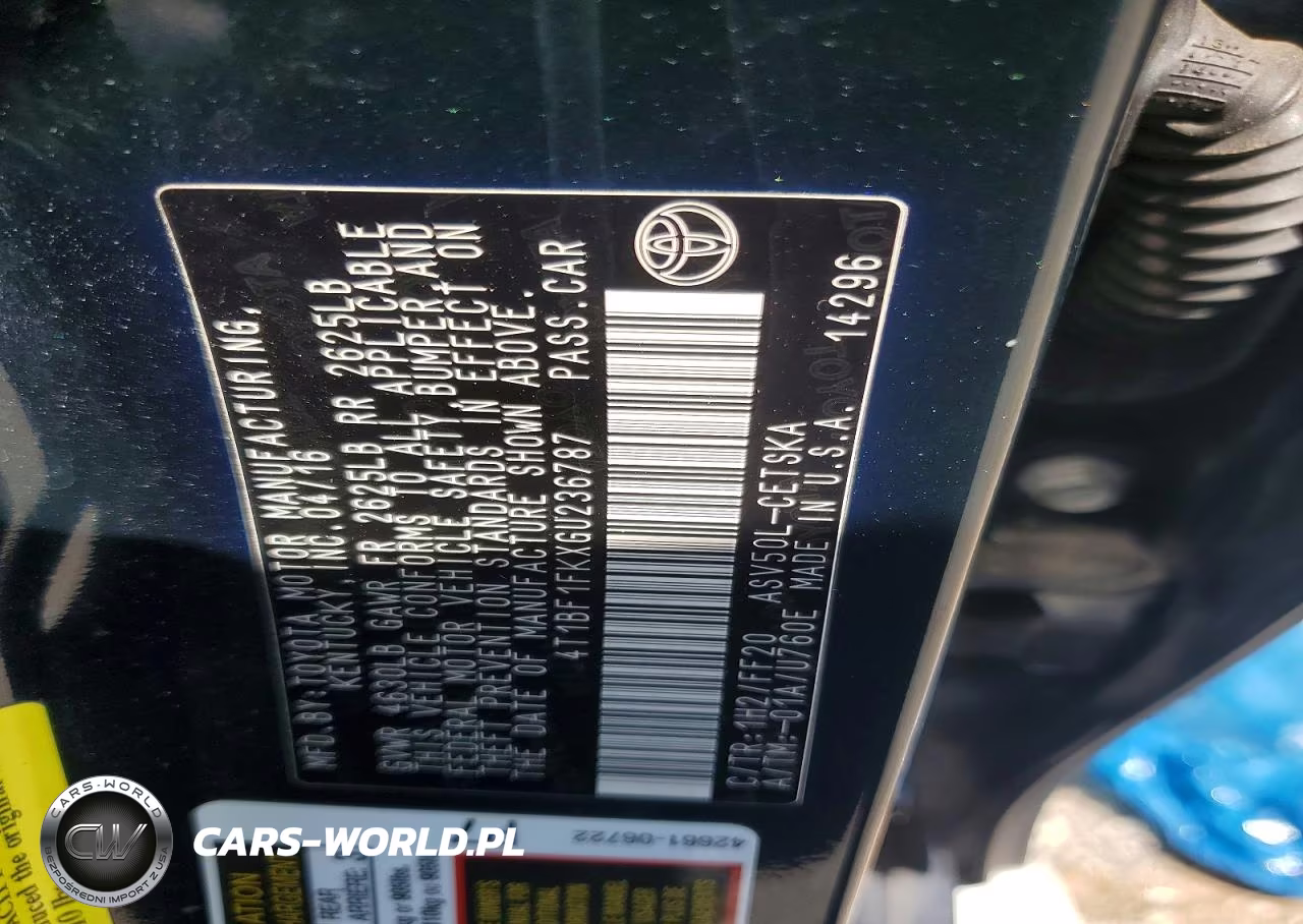 2016 Toyota Camry Se VIN:4T1BF1FKXGU236787 - 12